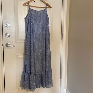 Mud Pie Maxi dress blue stripes